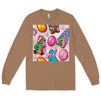 Toasted Coconut Easter Gnomies Seamless Pattern Long Sleeve Tee - BundleAndBundleShop