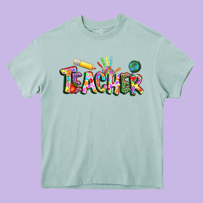 Autism Teacher Heavy Core Tee Designed By Nancycooperartshop