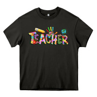 Asphalt Autism Teacher Heavy Core Tee - NancyCooperArtShop