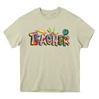 Mossy Autism Teacher Heavy Core Tee - NancyCooperArtShop