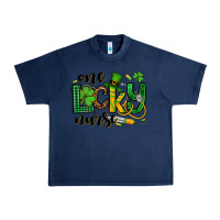 Navy St. Patrick's Day One lucky Nurse Urban Heavy Tee - OliviaCreatesArt