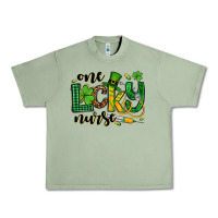 Oil Green St. Patrick's Day One lucky Nurse Urban Heavy Tee - OliviaCreatesArt
