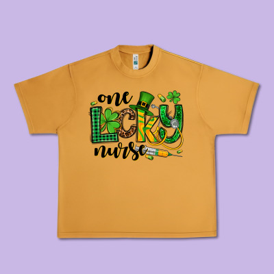 St. Patrick's Day One Lucky Nurse Urban Heavy Tee Designed By Oliviacreatesart