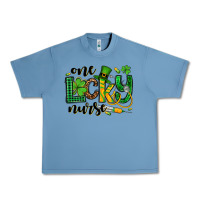 Pebble Blue St. Patrick's Day One lucky Nurse Urban Heavy Tee - OliviaCreatesArt