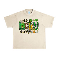 Sandshell St. Patrick's Day One lucky Nurse Urban Heavy Tee - OliviaCreatesArt