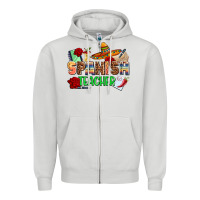 Dove Grey spanish teacher Zipper Hoodie - AdoDesignShop