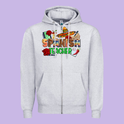 Spanish Teacher Zipper Hoodie Designed By Adodesignshop