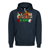 Navy spanish teacher Zipper Hoodie - AdoDesignShop