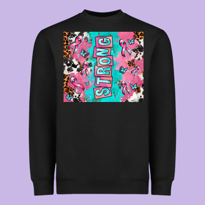Breast Cancer Awareness Strong Heavyweight Sweatshirt Designed By Adodesignshop