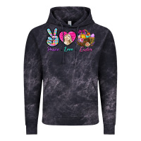Cloud Black Peace Love Easter Vintage Hoodie - BundleAndBundleShop