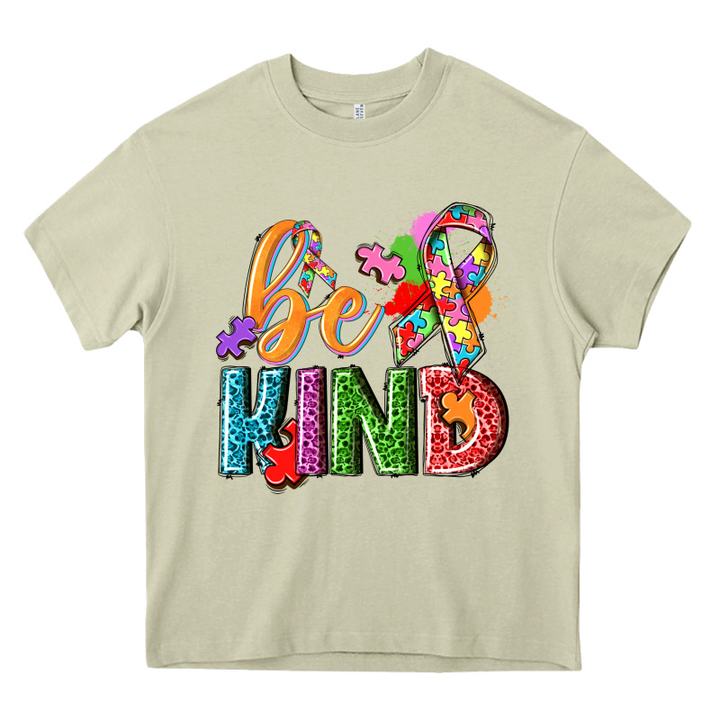 Autism Be Kind Heavy Core Tee by NancyCooperArtShop | Teevron