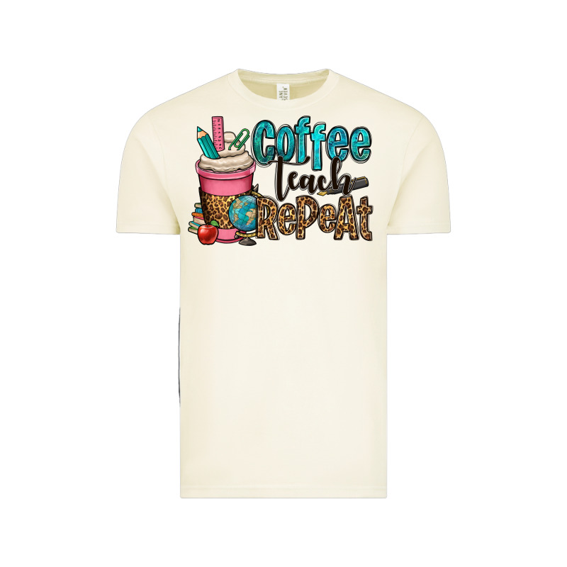 Coffee Teach Repeat Vintage Tee by OliviaCreatesArt | Teevron