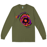Army Green tie dye patch Long Sleeve Tee - RanaPortraitStore