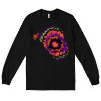 Black tie dye patch Long Sleeve Tee - RanaPortraitStore