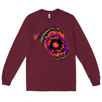 Burgundy tie dye patch Long Sleeve Tee - RanaPortraitStore