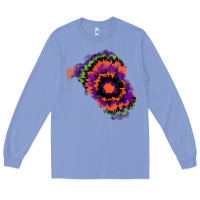 Colony Blue tie dye patch Long Sleeve Tee - RanaPortraitStore