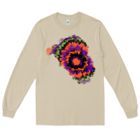Mushroom tie dye patch Long Sleeve Tee - RanaPortraitStore