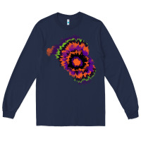 Navy tie dye patch Long Sleeve Tee - RanaPortraitStore