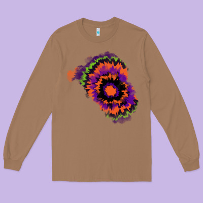 Tie Dye Patch Long Sleeve Tee Designed By Ranaportraitstore
