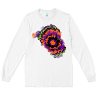 White tie dye patch Long Sleeve Tee - RanaPortraitStore