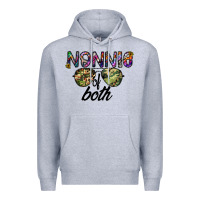 Heather Grey nonnie of both Premium Hoodie - CowhideDigitalArt
