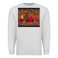 Dove Grey Christmas truck Premium Sweatshirt - AdoDesignShop
