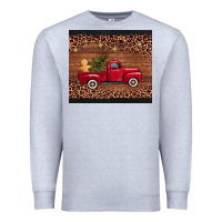 Heather Grey Christmas truck Premium Sweatshirt - AdoDesignShop