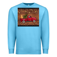 Ocean Blue Christmas truck Premium Sweatshirt - AdoDesignShop