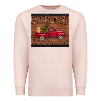 Pale Pink Christmas truck Premium Sweatshirt - AdoDesignShop