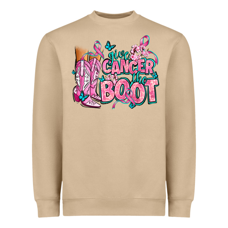 Give The Cancer Boot Heavyweight Sweatshirt by AdoDesignShop | Teevron