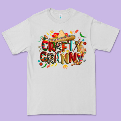 Cinco De Mayo Crafty Granny Premium Tee Designed By Cowgirlartshop