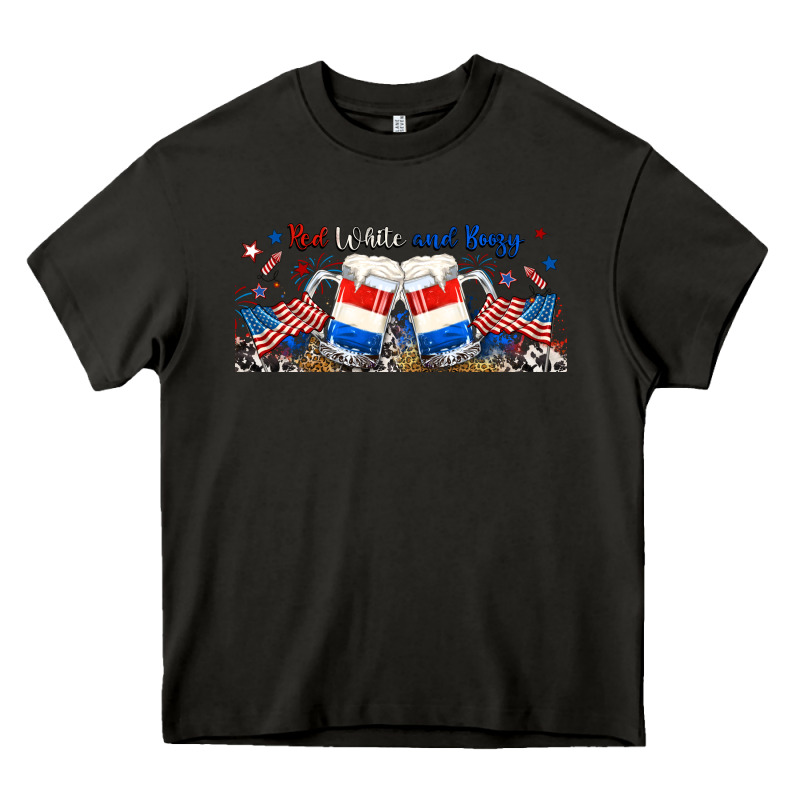 Red White And Boozy Libbey Glass Heavy Core Tee by RanaPortraitStore | Teevron