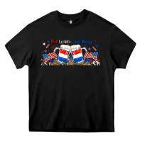 Black red white and boozy libbey glass Heavy Core Tee - RanaPortraitStore