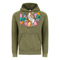 Vintage Olive Hop Bunny Easter Vintage Hoodie - BundleAndBundleShop