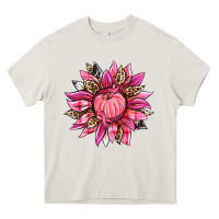 Cream breast cancer sunflower Heavy Core Tee - texasbilliewilder