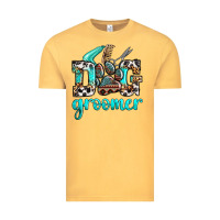 Vintage Mustard western dog groomer Vintage Tee - OliviaCreatesArt