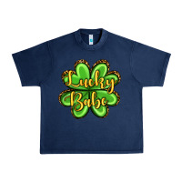 Navy St. Patrick's Lucky babe Urban Heavy Tee - OliviaCreatesArt