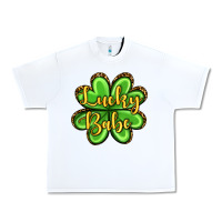 White St. Patrick's Lucky babe Urban Heavy Tee - OliviaCreatesArt