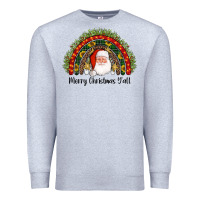 Heather Grey merry christmas y'all santa rainbow Premium Sweatshirt - AdoDesignShop