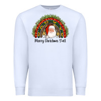 White merry christmas y'all santa rainbow Premium Sweatshirt - AdoDesignShop