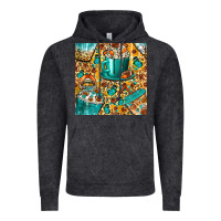Vintage Black american football coffee cups with butterfly and leopard seamless patt Vintage Hoodie - BundleAndBundleShop