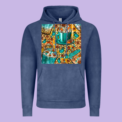 American Football Coffee Cups With Butterfly And Leopard Seamless Patt Vintage Hoodie Designed By Bundleandbundleshop
