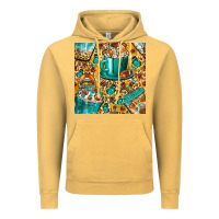 Vintage Mustard american football coffee cups with butterfly and leopard seamless patt Vintage Hoodie - BundleAndBundleShop