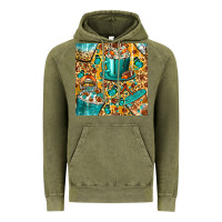 Vintage Olive american football coffee cups with butterfly and leopard seamless patt Vintage Hoodie - BundleAndBundleShop
