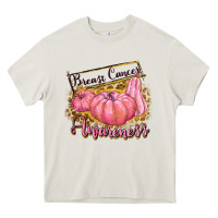 Cream breast cancer awareness Heavy Core Tee - texasbilliewilder
