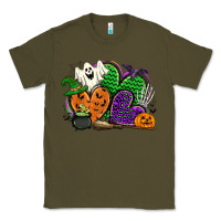 Army Green halloween heart Classic Tee - CowGirlArtShop