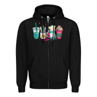 Black science teacher coffee cups Zipper Hoodie - AdoDesignShop