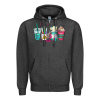 Charcoal Heather science teacher coffee cups Zipper Hoodie - AdoDesignShop