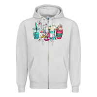 Dove Grey science teacher coffee cups Zipper Hoodie - AdoDesignShop