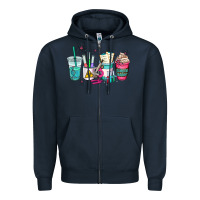 Navy science teacher coffee cups Zipper Hoodie - AdoDesignShop